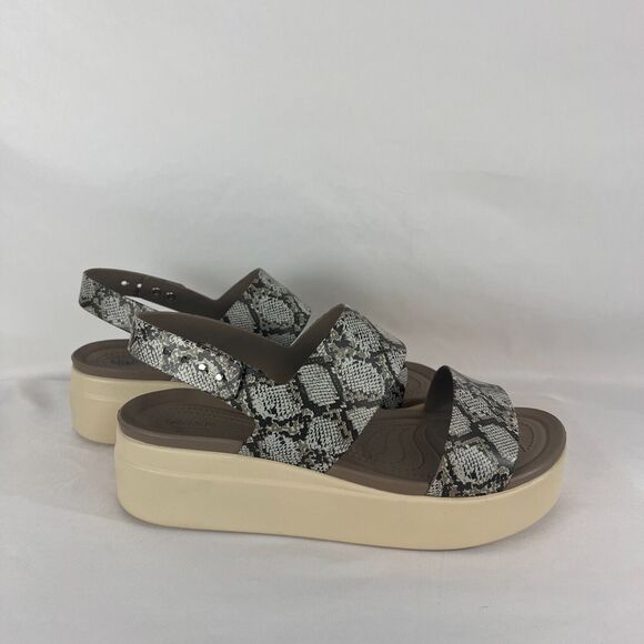 Crocs LiteRide Brooklyn SNAKE Platform Sandal Womens Size 11 - Picture 3 of 11